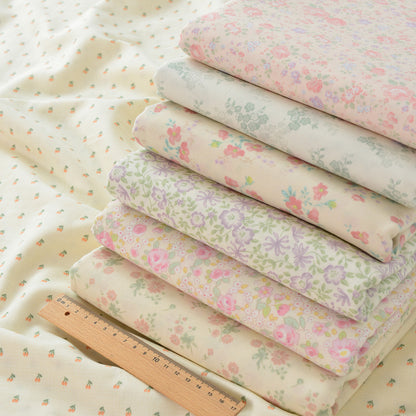 Floral Double Gauze Cotton Fabric - Home Decor & Apparel by the Yard