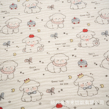 Double Gauze Fabric, Cotton Plaid & Dots (14 Prints)
