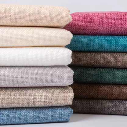 Cotton Linen Fabric, Heavy Plain Weave, for Sofa Covers, Tablecloths & Cushions