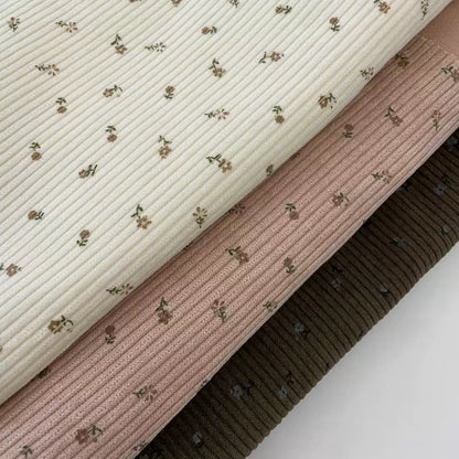 Cotton Corduroy Wildflower Fabric, for Shirts & Skirts