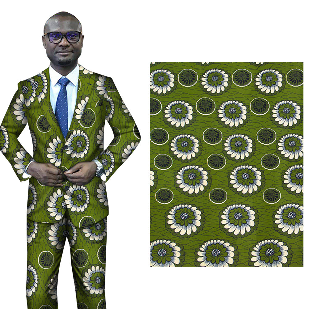 African Wax Print Fabric, Double-Sided Polyester (4 Prints)