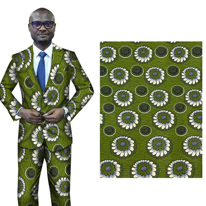 African Wax Print Fabric, Double-Sided Polyester (4 Prints)
