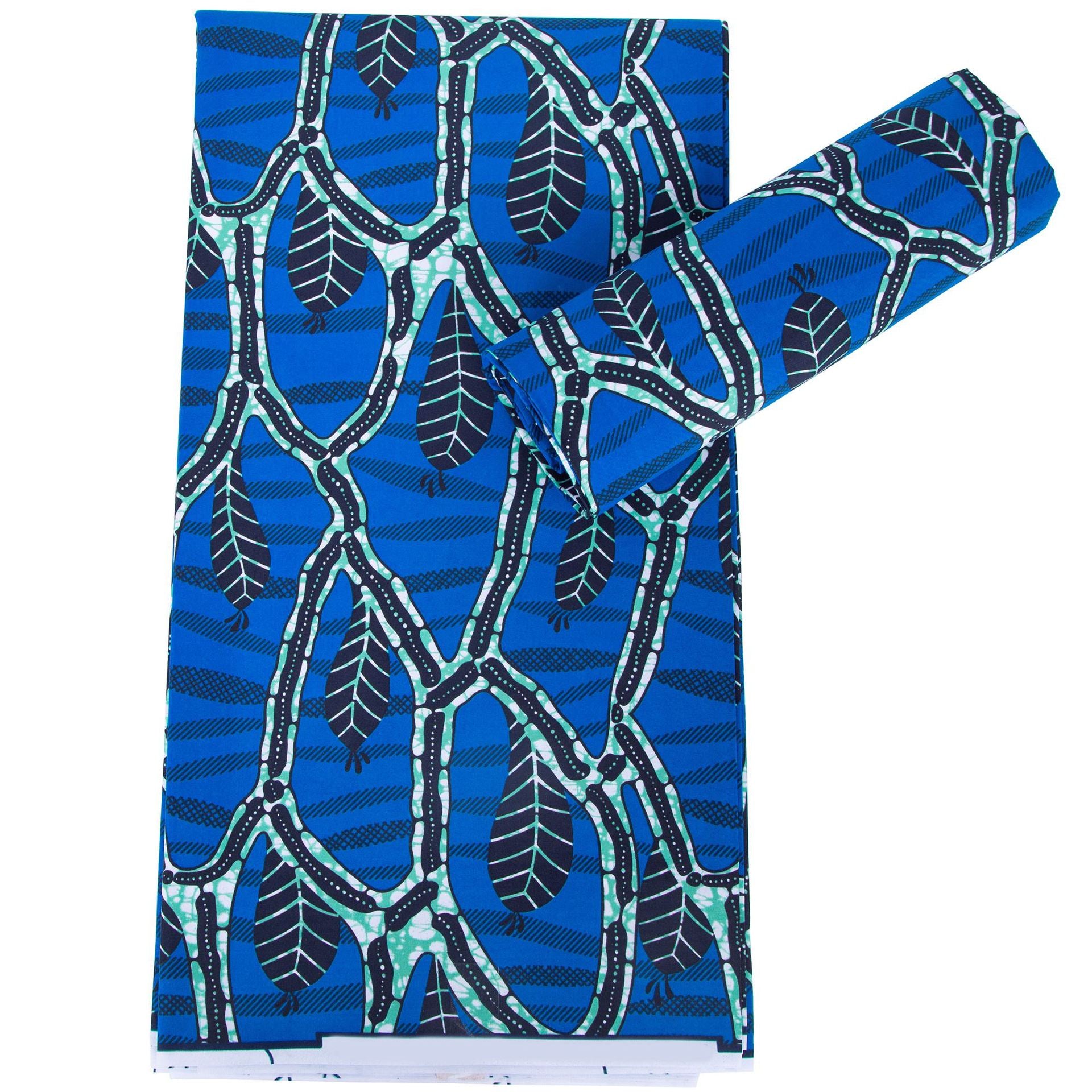 Ankara Polyester Wax Print Fabric, Double-Sided (6 Prints) - fp6692