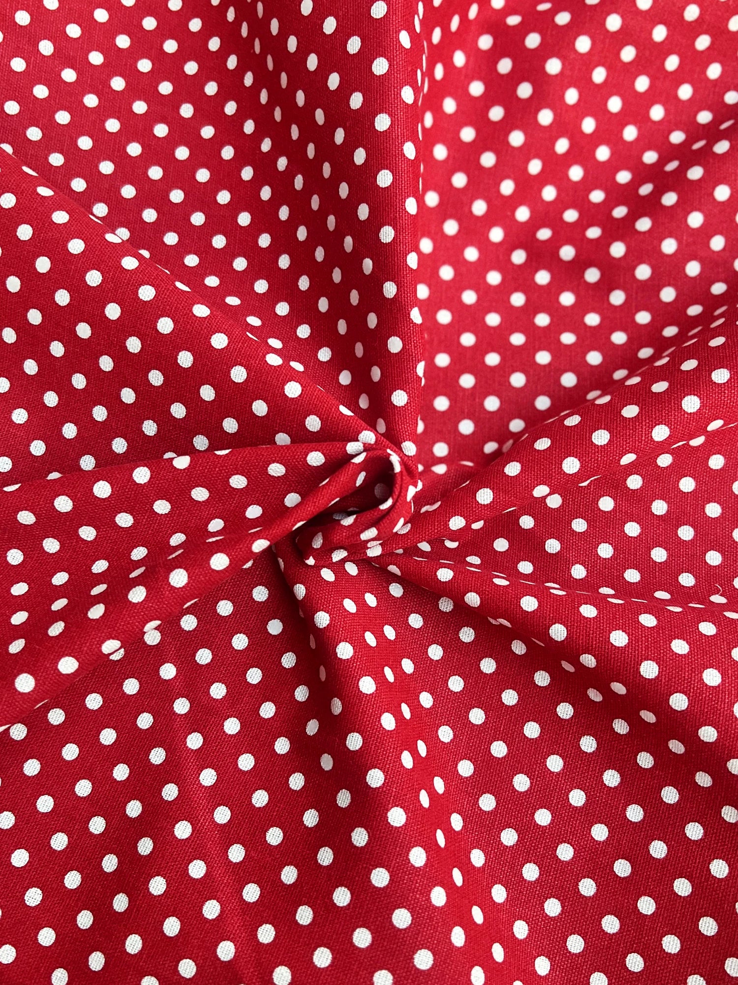 Cotton Polka Dot & Check Fabric, for Shirts & Cushions - 5mm Polka Dot