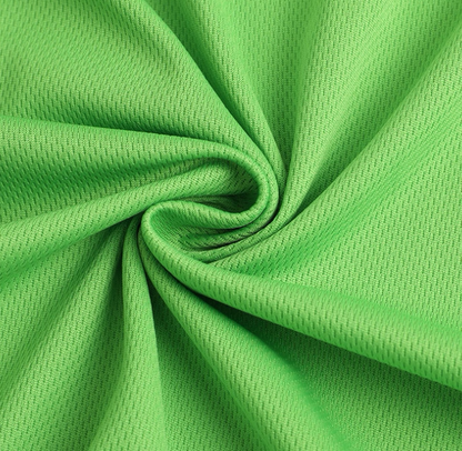 Moisture-Wicking Birdseye Polyester Knit Fabric, 4-Way Stretch - Green