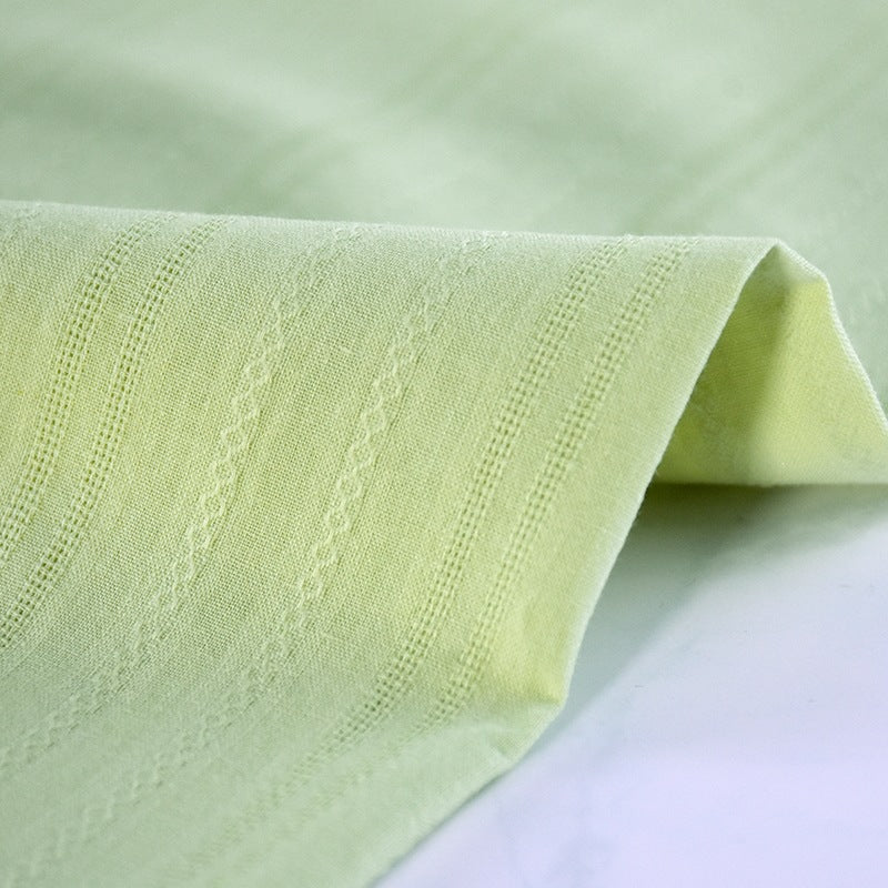 Cotton Jacquard Embroidery Fabric, Palace Floral for Dresses - Light Green Pattern A