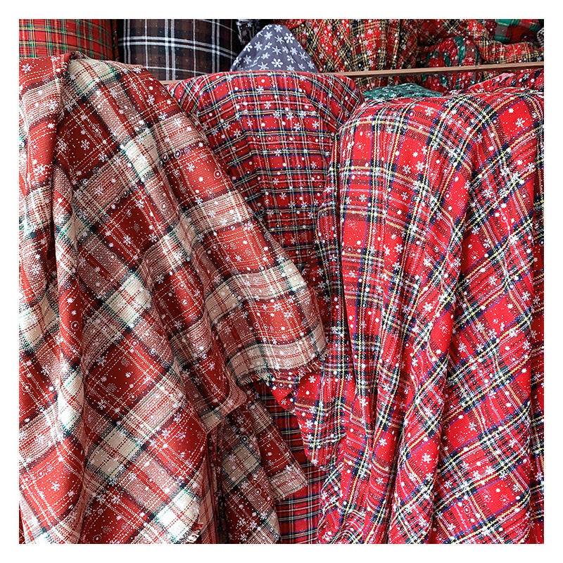 Christmas Plaid Fabric By The Yard | 13 Colors, 55" Wide for Holiday Decor & Christmas Craft