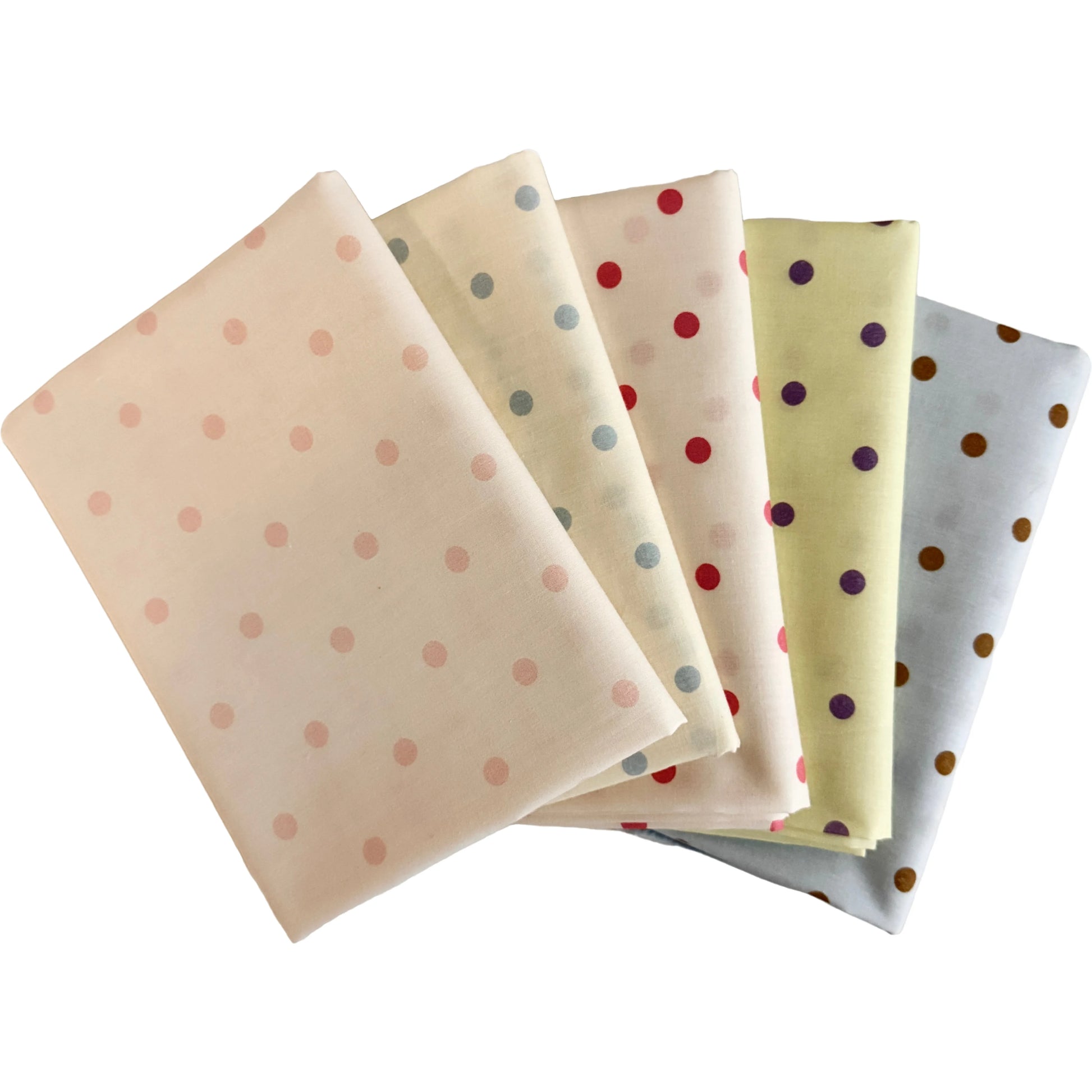 Cotton Print Fabric, Fresh Polka Dots, for Homewear, Scrunchies & Dollwear