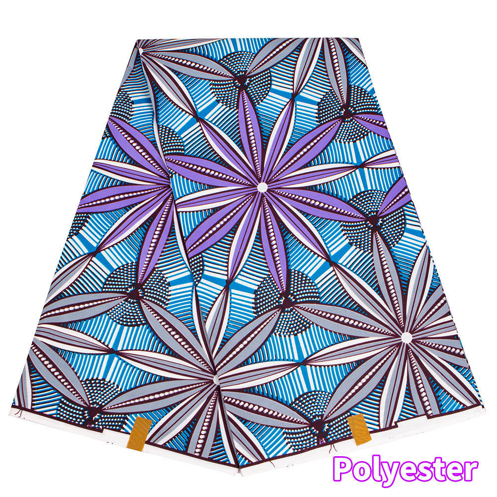 African Wax Print Fabric, Double-Sided Polyester (4 Prints) - fp6520