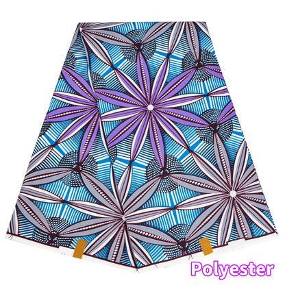 African Wax Print Fabric, Double-Sided Polyester (4 Prints) - fp6520