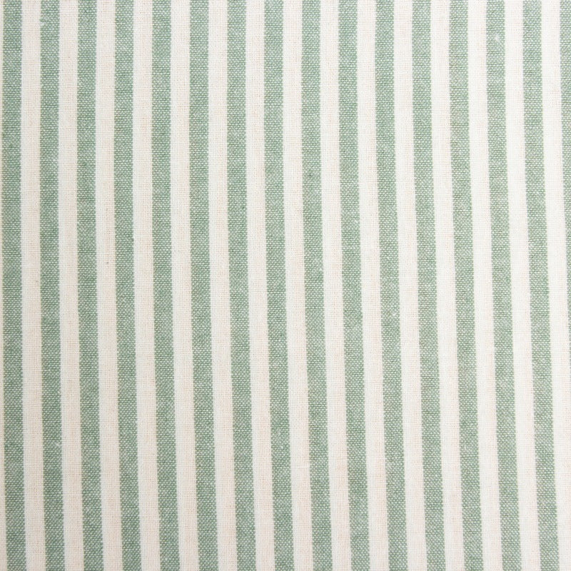 Washed Stripe Woven Cotton Fabric, Fine Stripes for Shirts & Crafts - Aqua Green 3