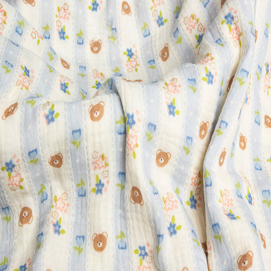 Double Gauze Cotton Fabric - Crinkle Texture Apparel & Craft by the Yard