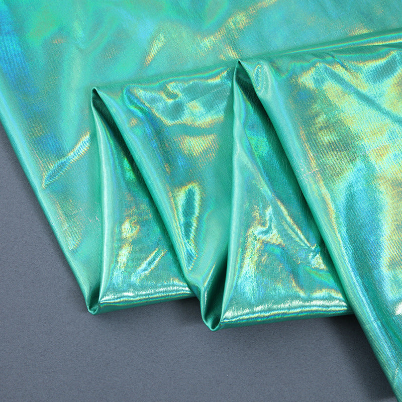 Iridescent Stretch Stage Fabric, for Backdrops & Costumes - Light Green