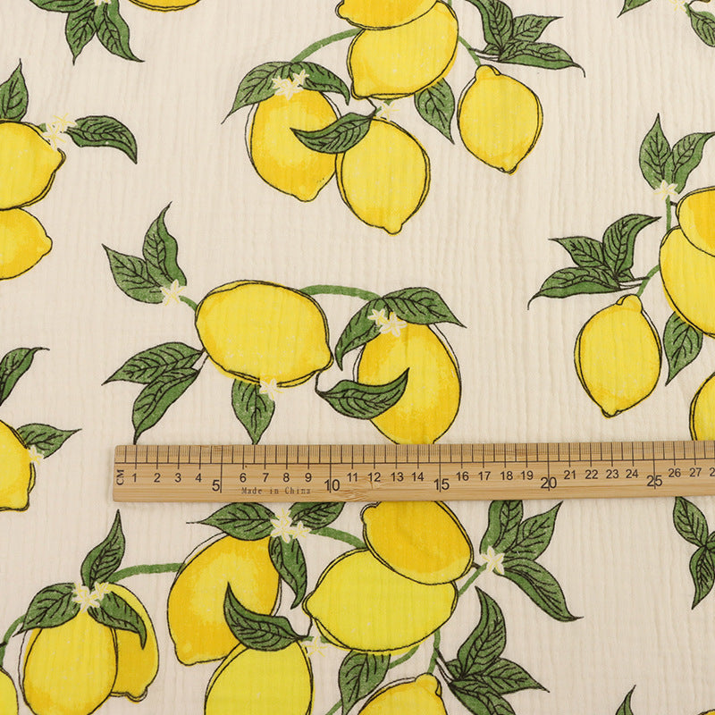Cotton Double Gauze Fabric, Floral & novelty Prints (5) - Big Lemon
