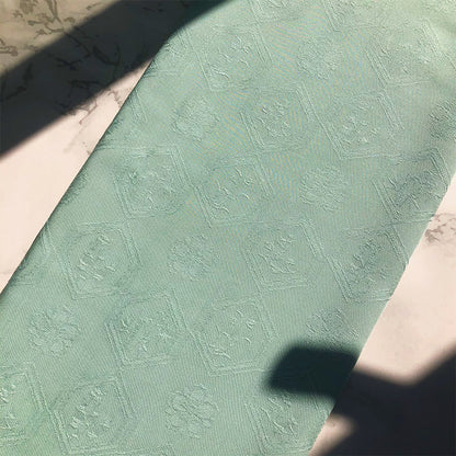 Rayon Floral Jacquard Fabric, for Hanfu & Qipao - Light Pea Green
