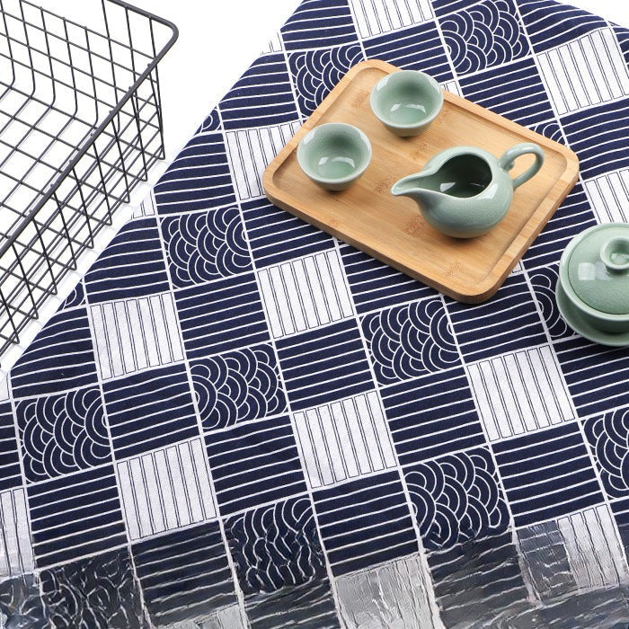 Japanese Wave Cotton-Linen Print Fabric, Woven Home & Apparel Cloth - Japanese Style