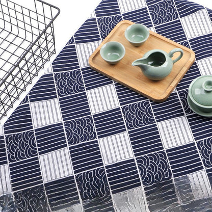 Japanese Wave Cotton-Linen Print Fabric, Woven Home & Apparel Cloth - Japanese Style