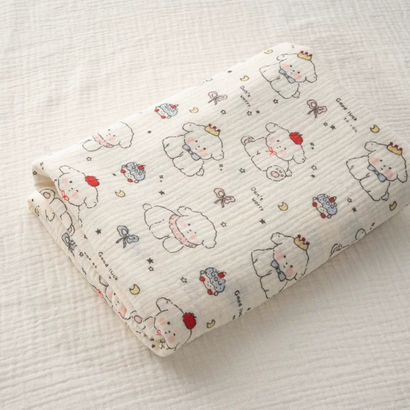 Cotton Double Gauze Fabric, for Baby & Nursery Sewing - Westie Dog