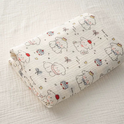 Cotton Double Gauze Fabric, for Baby & Nursery Sewing - Westie Dog