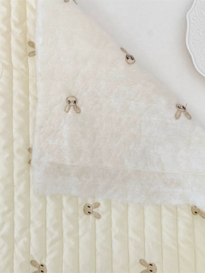 Quilted Polyester Bunny Fabric, for Toys & Bibs