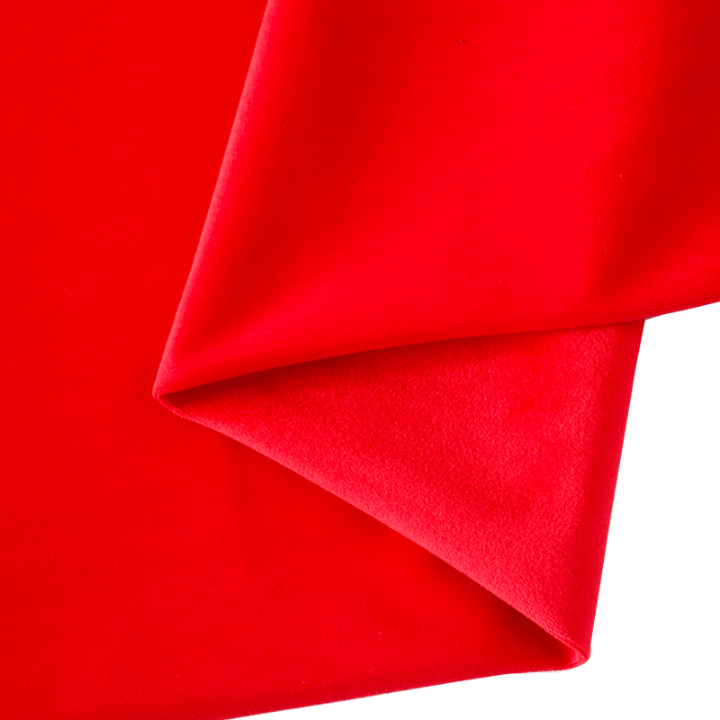 Thickened Velvet Fabric, 17 Colors for Sofa Covers, Curtains & Pillows - Bright Red