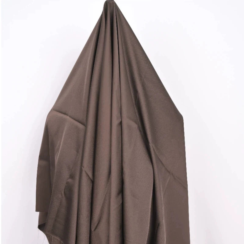 High-Stretch Satin Chiffon Fabric, 9 Colors for Loungewear, Shirts & Sleepwear - Dark Brown