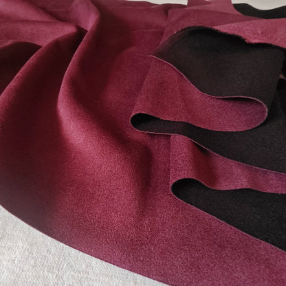 Stretch Suede Fabric, 23 Colors for Jackets, DIY Bags & Sofa Covers - Wine Red 39#