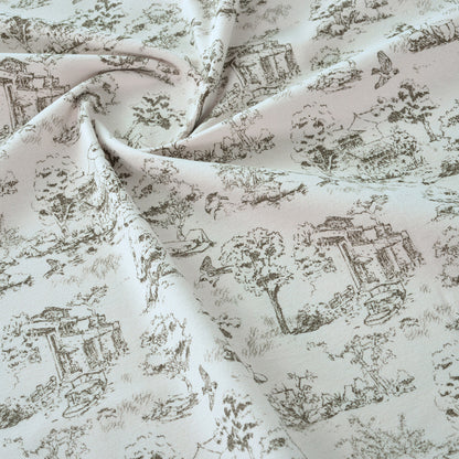 Floral Brushed Cotton Fabric - Dress & Home Decor by the Yard - Sketch Garden