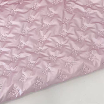 Quilted PU Leather Bow Fabric, for Bags & Vests