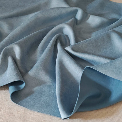Stretch Suede Fabric, 23 Colors for Jackets, DIY Bags & Sofa Covers - Blue 78#
