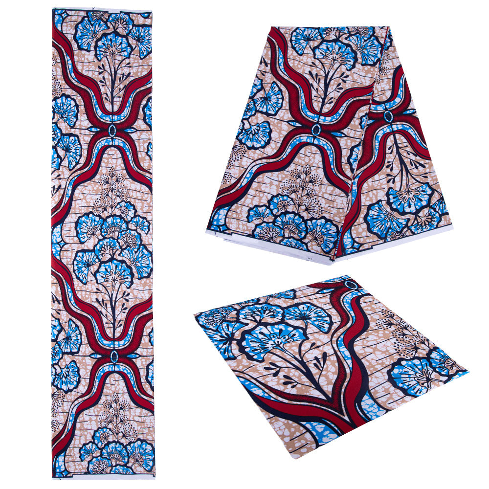 Ankara Polyester Wax Print Fabric, Double-Sided (6 Prints)