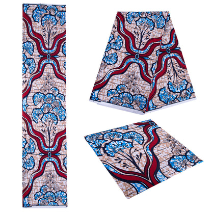 Ankara Polyester Wax Print Fabric, Double-Sided (6 Prints)