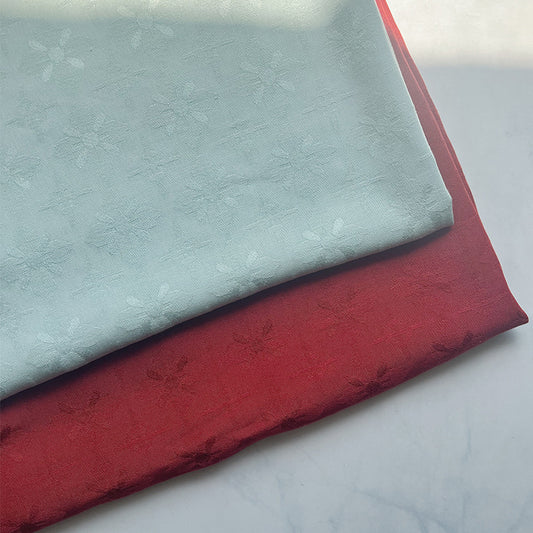 Rayon Four-Petal Jacquard Fabric, for Hanfu & Dresses