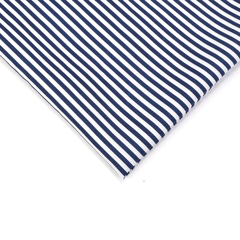 Stripe Polyester Fabric - Bags & Craft by the Yard - Navy Blue