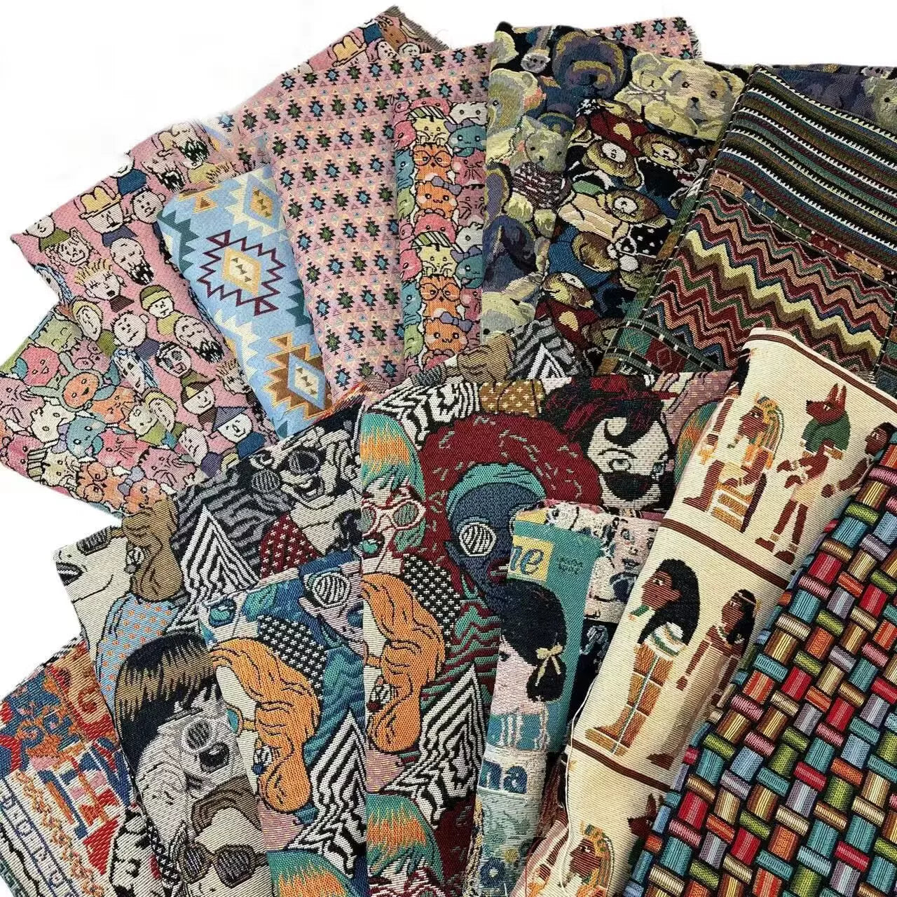 Oil-Painting Style Jacquard Fabric, Woven Cloth for Bags, Shoes & Decor