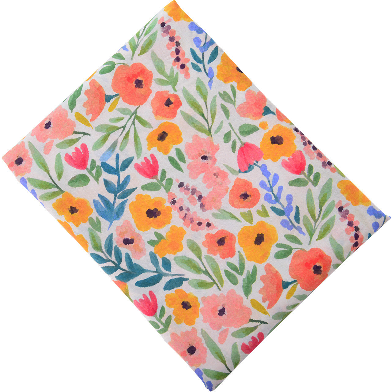 Vintage Floral Cotton Fabric, 60s Print Cloth for Kids Dresses & Dolls