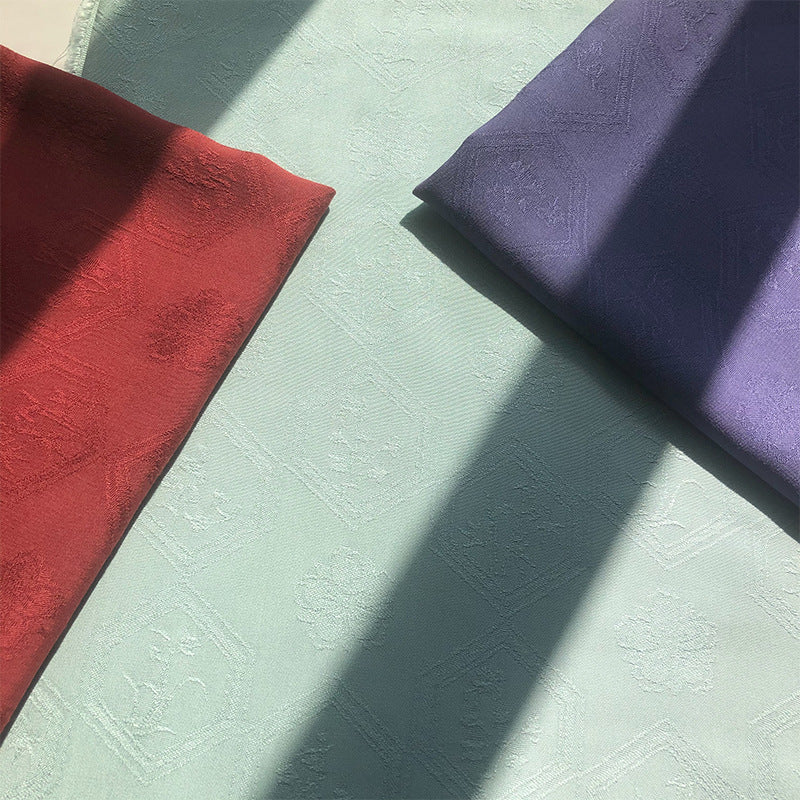 Rayon Jacquard Fabric, Plum-Orchid-Bamboo-Chrysanthemum Hanfu Cloth