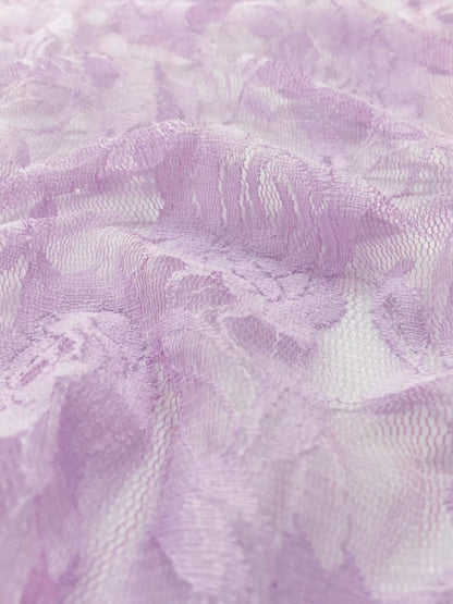 Rose Lace Fabric, Sheer Stretch Net for Weddings & Decor