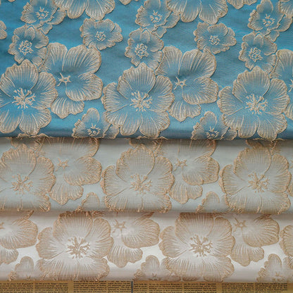 3D Floral Metallic Jacquard Fabric - Dress Jacket by the Yard