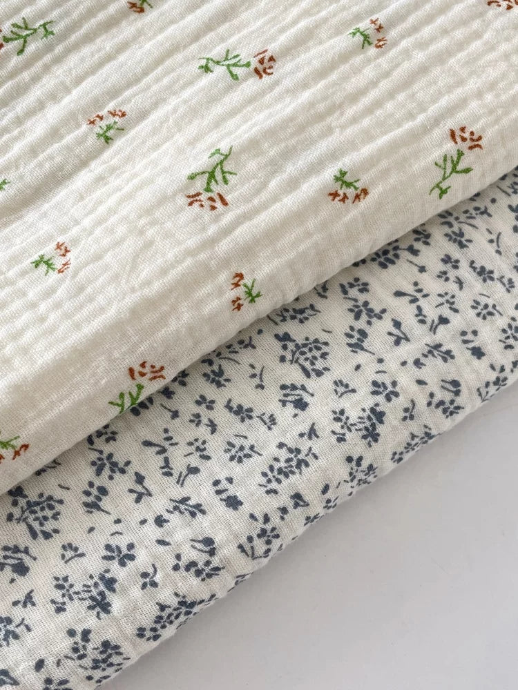 Cotton Double Gauze Floral Fabric, for Baby & Summer Sewing
