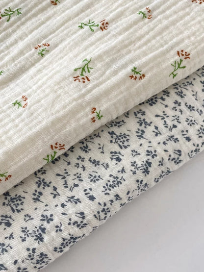 Cotton Double Gauze Floral Fabric, for Baby & Summer Sewing