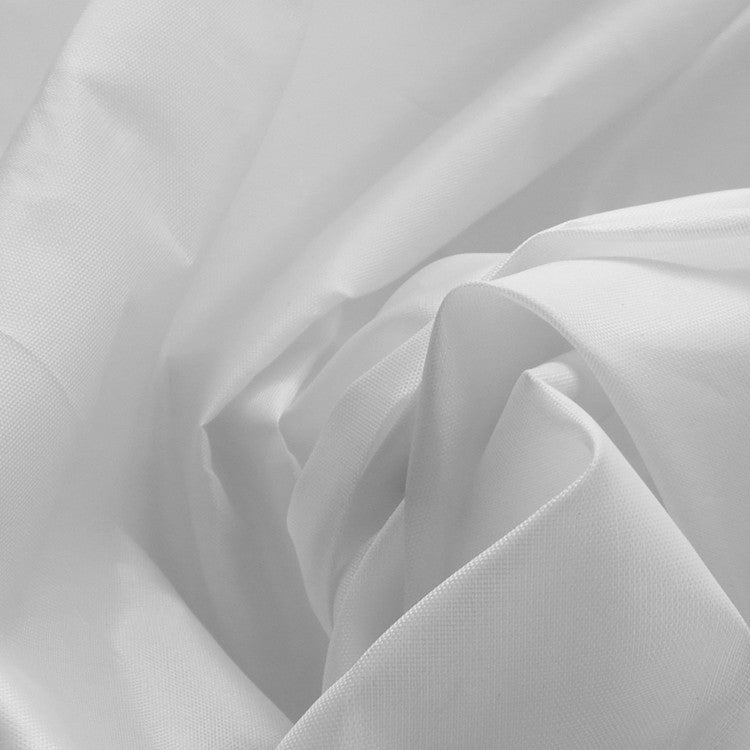 PU Coated Polyester Taffeta Fabric, Waterproof & Crisp - White