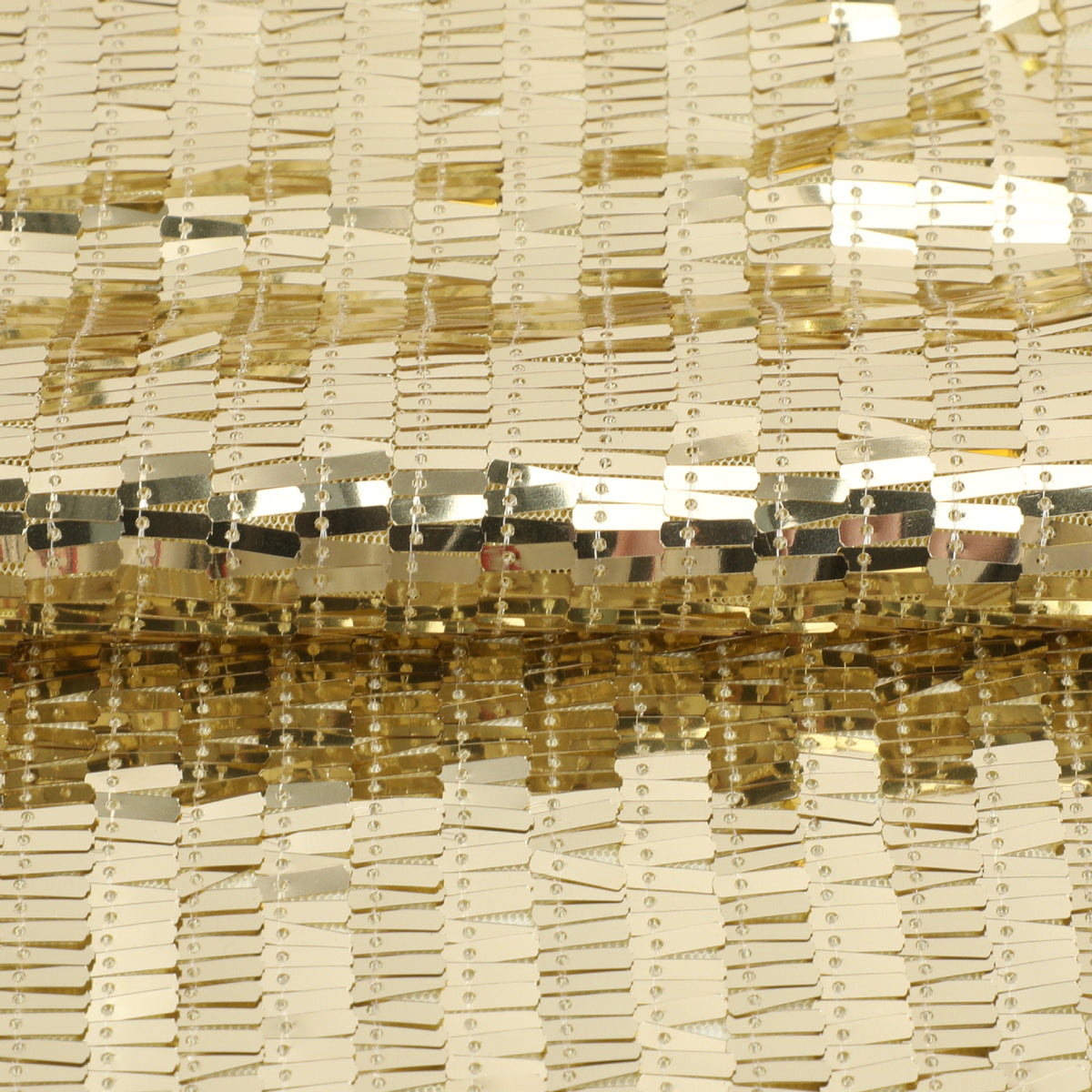 Sequin Embroidery Fabric By The Yard | 15 Colors, 49" Wide for Christmas Craft & Accessories - Light Gold