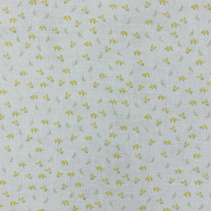 Cotton Double Gauze Fabric, Small Floral & Bow Prints (6) - Small Yellow Flower