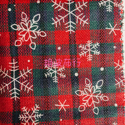 Christmas Plaid Fabric By The Yard | 13 Colors, 55" Wide for Holiday Decor & Christmas Craft - 8# Red