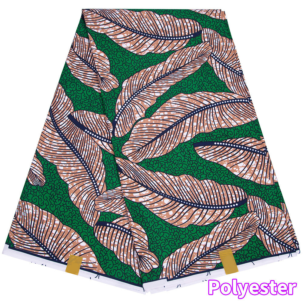 African Wax Print Fabric, Double-Sided Polyester (4 Prints) - fp6653