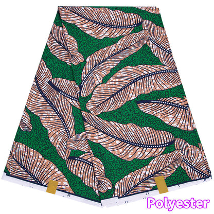 African Wax Print Fabric, Double-Sided Polyester (4 Prints) - fp6653