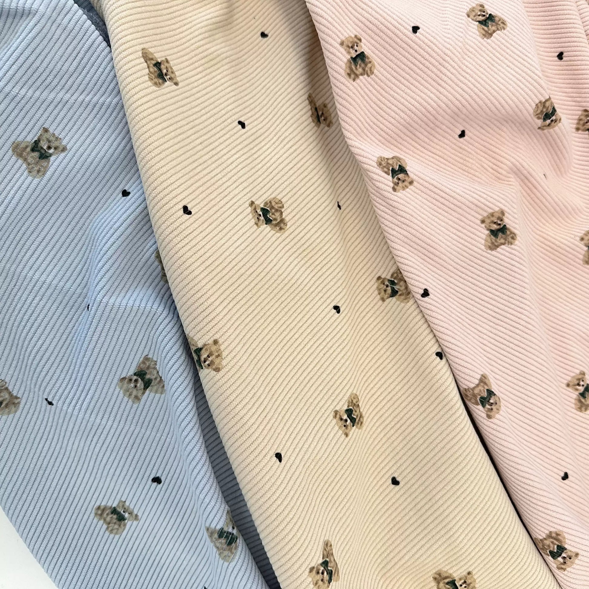 Printed Cotton Corduroy Fabric, for Dresses & Cushions