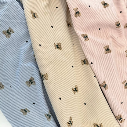 Printed Cotton Corduroy Fabric, for Dresses & Cushions