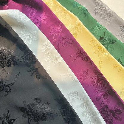 Rayon Jacquard Fabric, Butterfly & Flower Hanfu Cloth